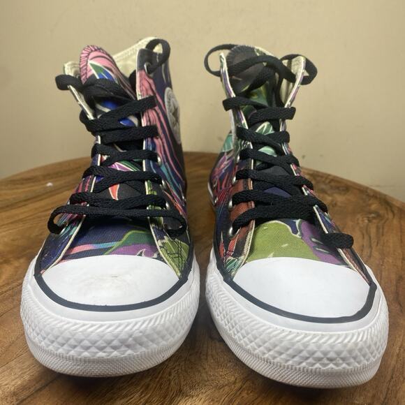 Converse Chuck Taylor All Star High Floral Tropical Womens Purple Size 8 Shoes - Picture 6 of 10